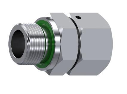Adaptateur tube lisse - mâle gaz joint plat inox 316L
