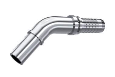Embout lisse coudé 45° à sertir métrique inox 316L