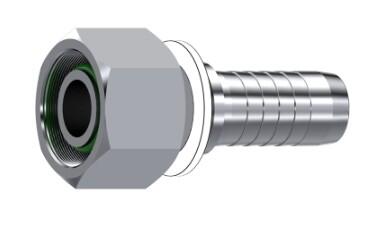 Raccord à sertir droit femelle tournant DIN 2353 inox 316L