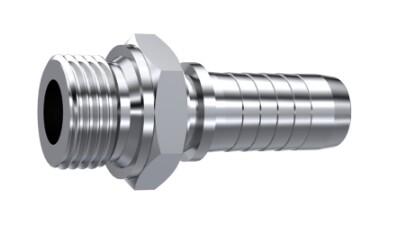 Embout mâle à sertir BSP fond plat inox 316L