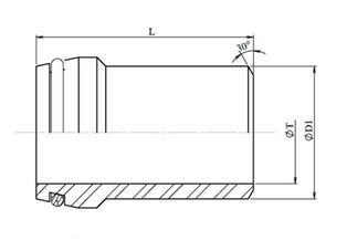Collet cône métrique à souder inox 316L – schéma coté