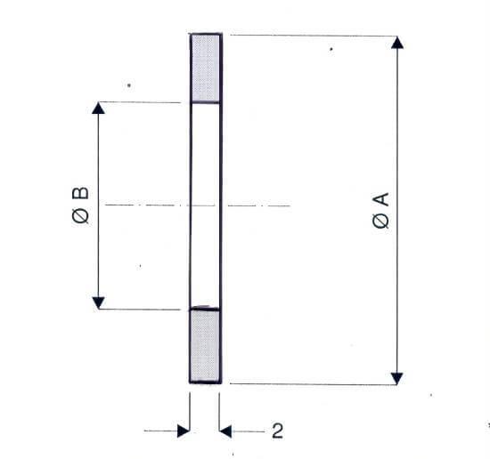Schéma joint plat cuivre ISO CF
