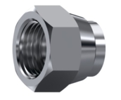 Bouchon femelle tournante BSP cône 60° inox 316L