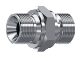 Adaptateur mâle-mâle BSP cône 60° inox 316L