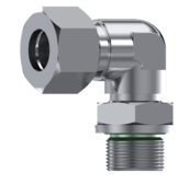 Coude orientable mâle BSP-métrique DIN 2353 inox 316L