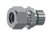 Union simple mâle BSP joint plat DIN 2353 inox 316L