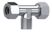Té mâle gaz central DIN 2353 inox 316L