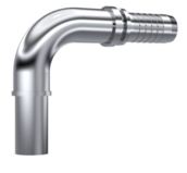 Embout lisse coudé 90° à sertir métrique inox 316L