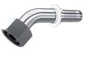 Raccord à sertir coudé 45° femelle  — DIN 2353 inox 316L
