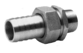 Union 3 pièces Mâle Cannelé Étanchéité Joint Plat