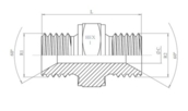Adaptateur mâle-mâle BSP cône 60° inox 316L