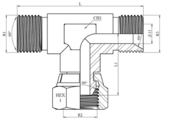 Té mâle-femelle tournante-mâle BSP cône 60° inox 316L
