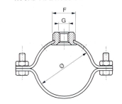Collier Support de Tuyauterie Inox
