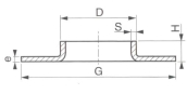 Collet Métrique Embouti Inox Épaisseur 2 mm