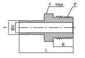 Adaptateur Lisse Mâle
