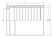 Jupe de sertissage inox 316L — flexible R7 thermoplastique