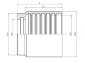 Jupe de sertissage inox 316L — flexibles R1AT/R2AT/1SN/2SN