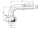 Raccord à sertir coudé 90° femelle — DIN 2353 inox 316L