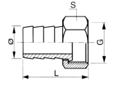 Embout Cannelé avec Écrou Tournant
