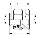 Union 3 pièces Femelle Étanchéité Joint Plat