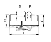 Union 3 pièces Mâle à Souder Étanchéité Joint Plat