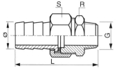 Union 3 pièces Mâle Cannelé Étanchéité Joint Plat