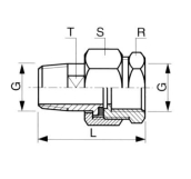 Union 3 pièces Mâle / Femelle Étanchéité Joint Plat