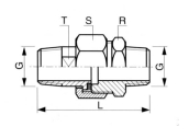 Union 3 pièces Mâle Étanchéité Joint Plat