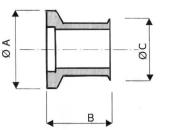Embout Flexible Inox à Souder ISO KF