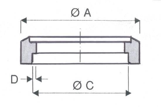 Schéma collet ISO CF à souder SW