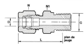Union Mâle Filetage Cylindrique