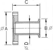 Adaptateur ISO CF x ISO KF