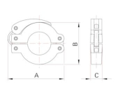 Collier Serrage Rapide ISO KF pour Joints Élastomères